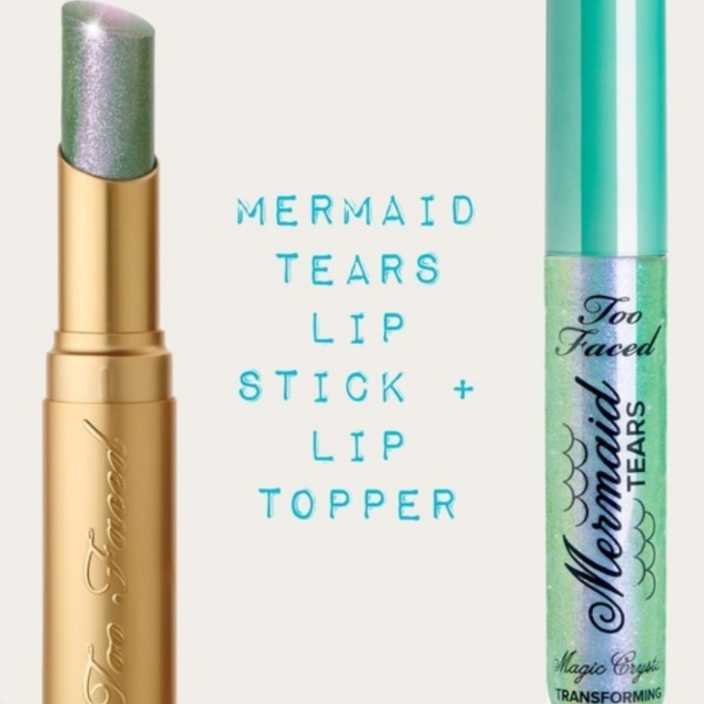 Too Faced mermaid tears lipstick (2 piece set)